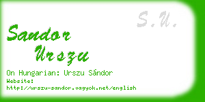 sandor urszu business card